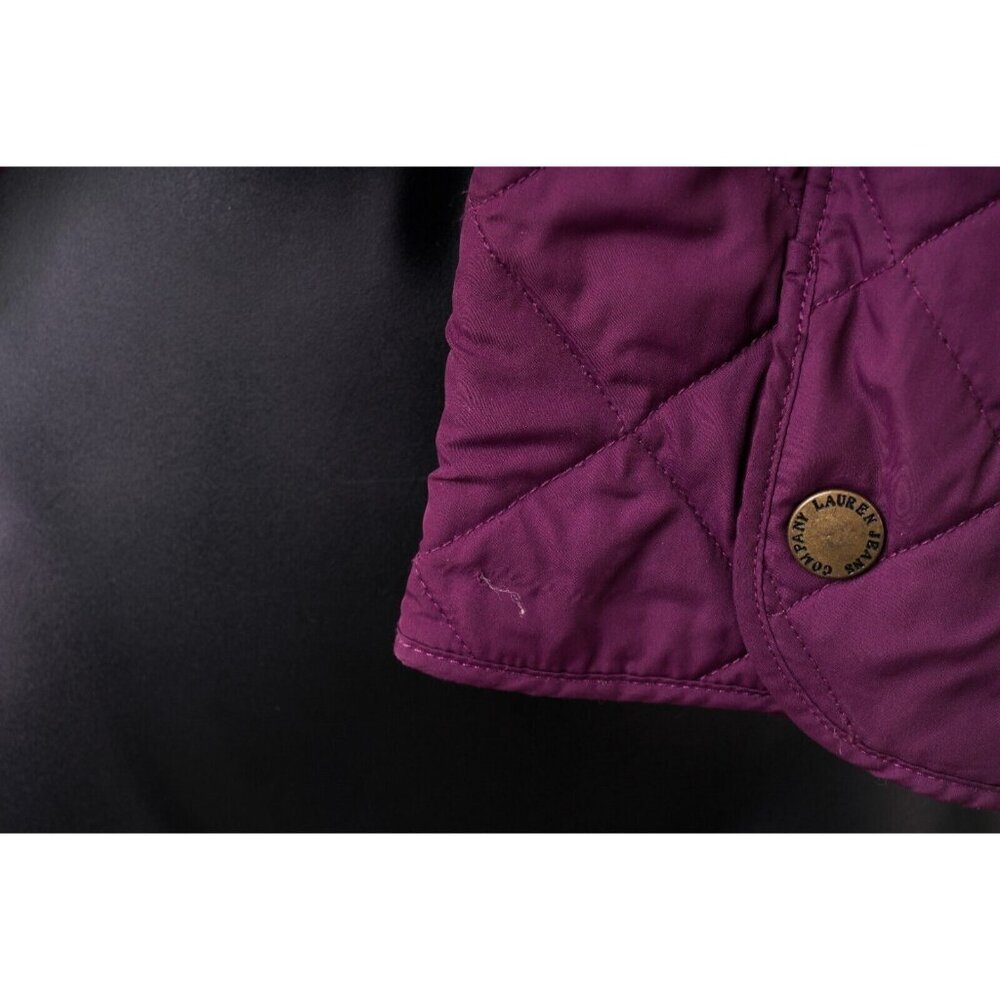 LAUREN Ralph Lauren Purple Quilted Jacket with Buckle Collar - Picture 12 of 16